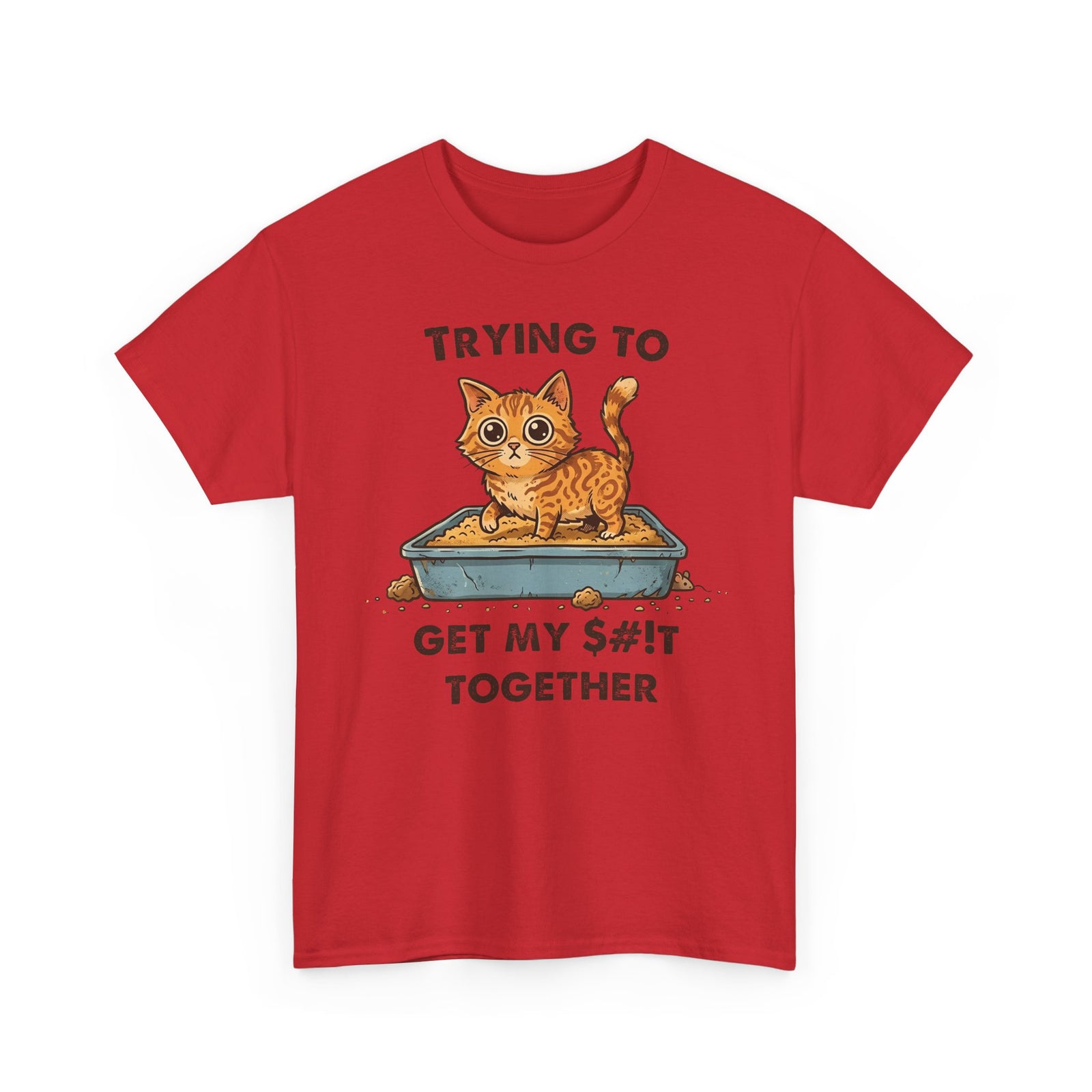 Funny Cat 'Trying To Get My Sh!t Together' T-Shirt