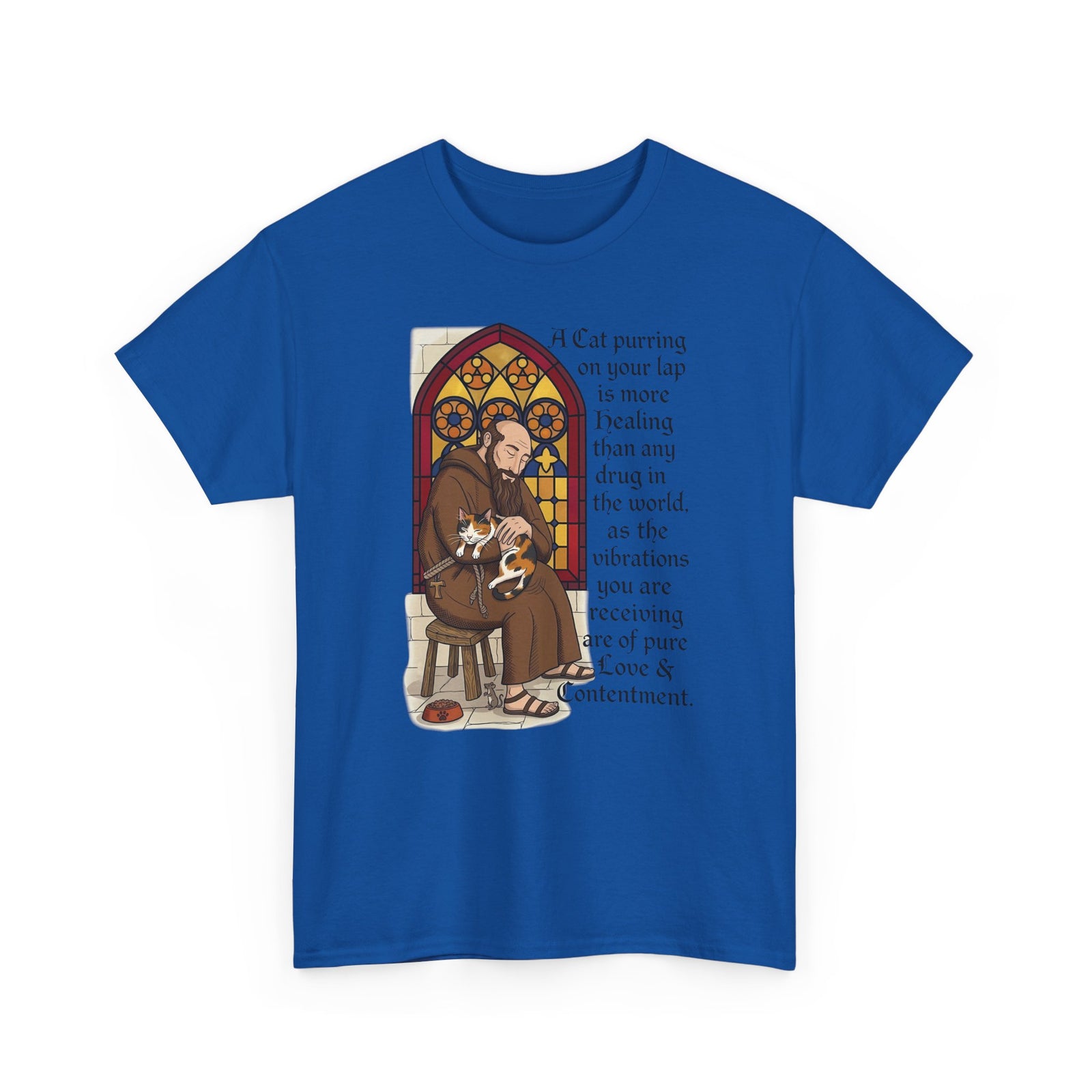 Saint Anthony the Abbot T-Shirt — Patron Saint of Animals with Cats Graphic