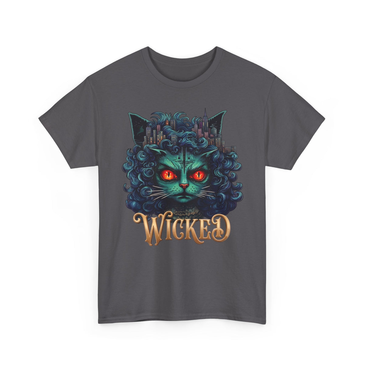 Wicked Green Witch Cat Broadway Shirt — Spooky Musical Parody T-Shirt