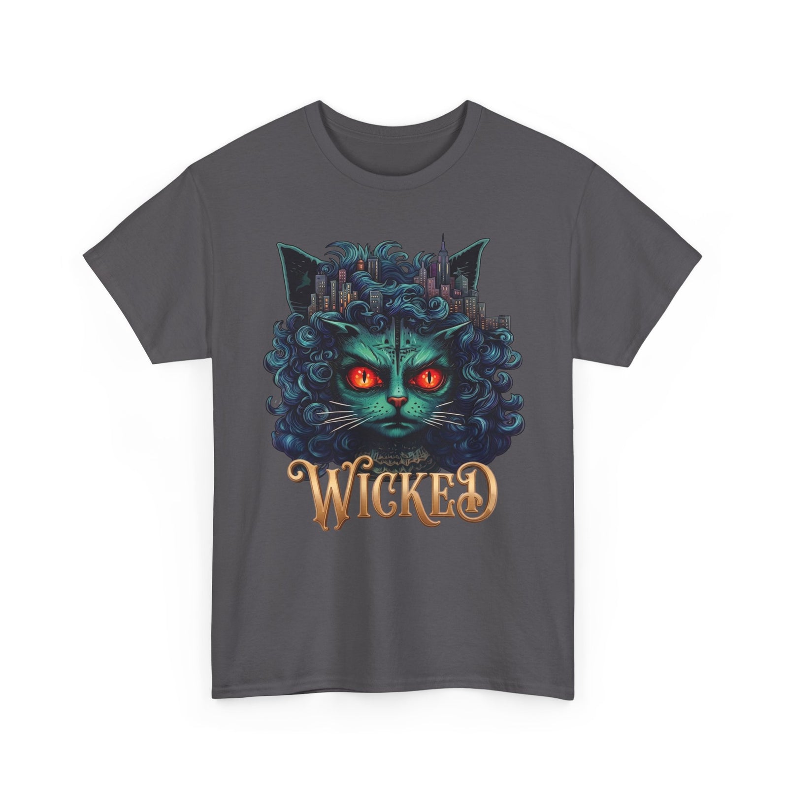 Wicked Green Witch Cat Broadway Shirt — Spooky Musical Parody T-Shirt