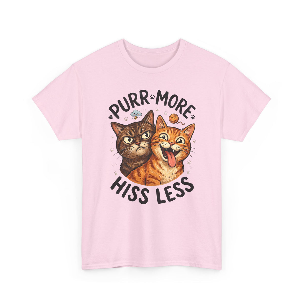 Purr More Hiss Less Cat T-Shirt