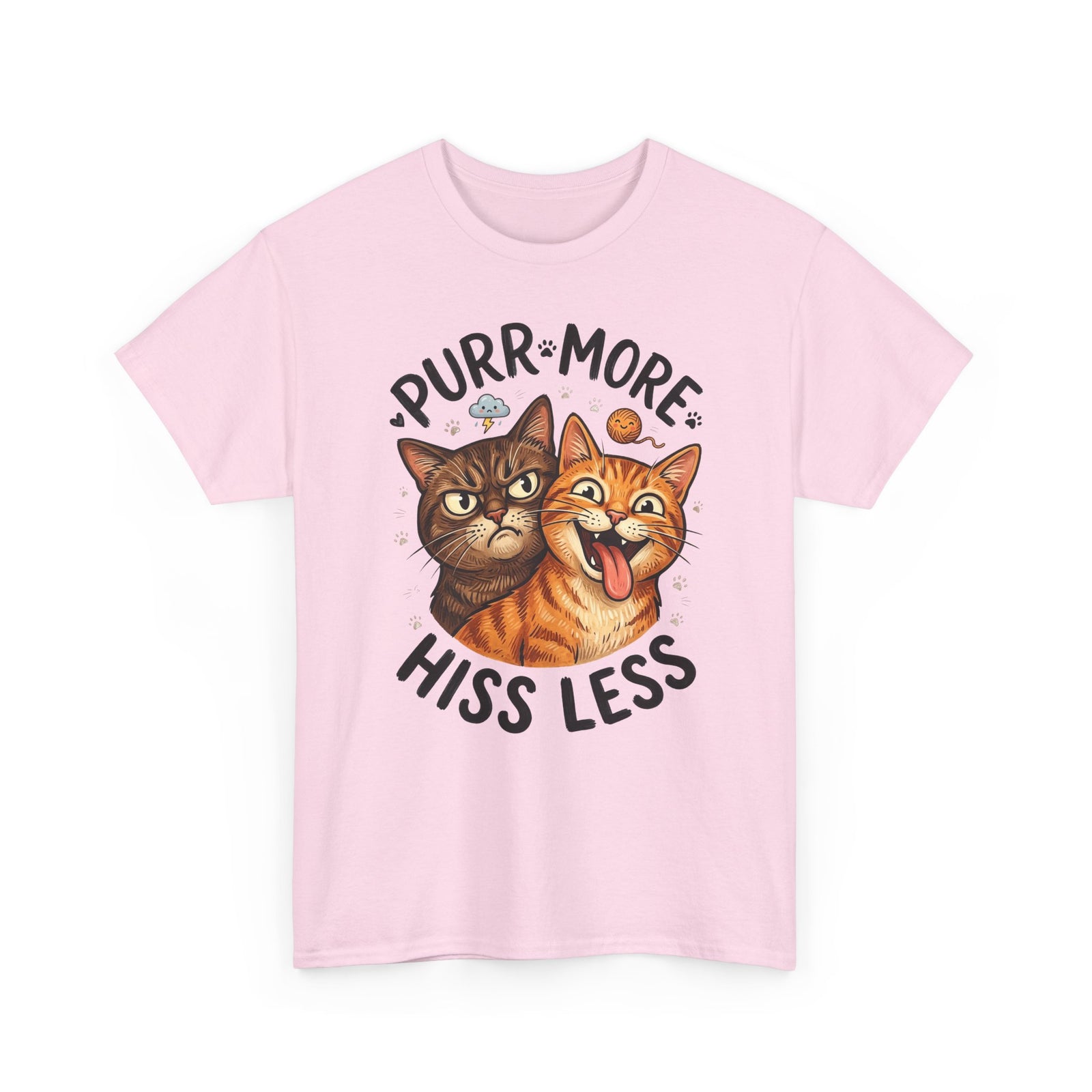 Purr More Hiss Less Cat T-Shirt