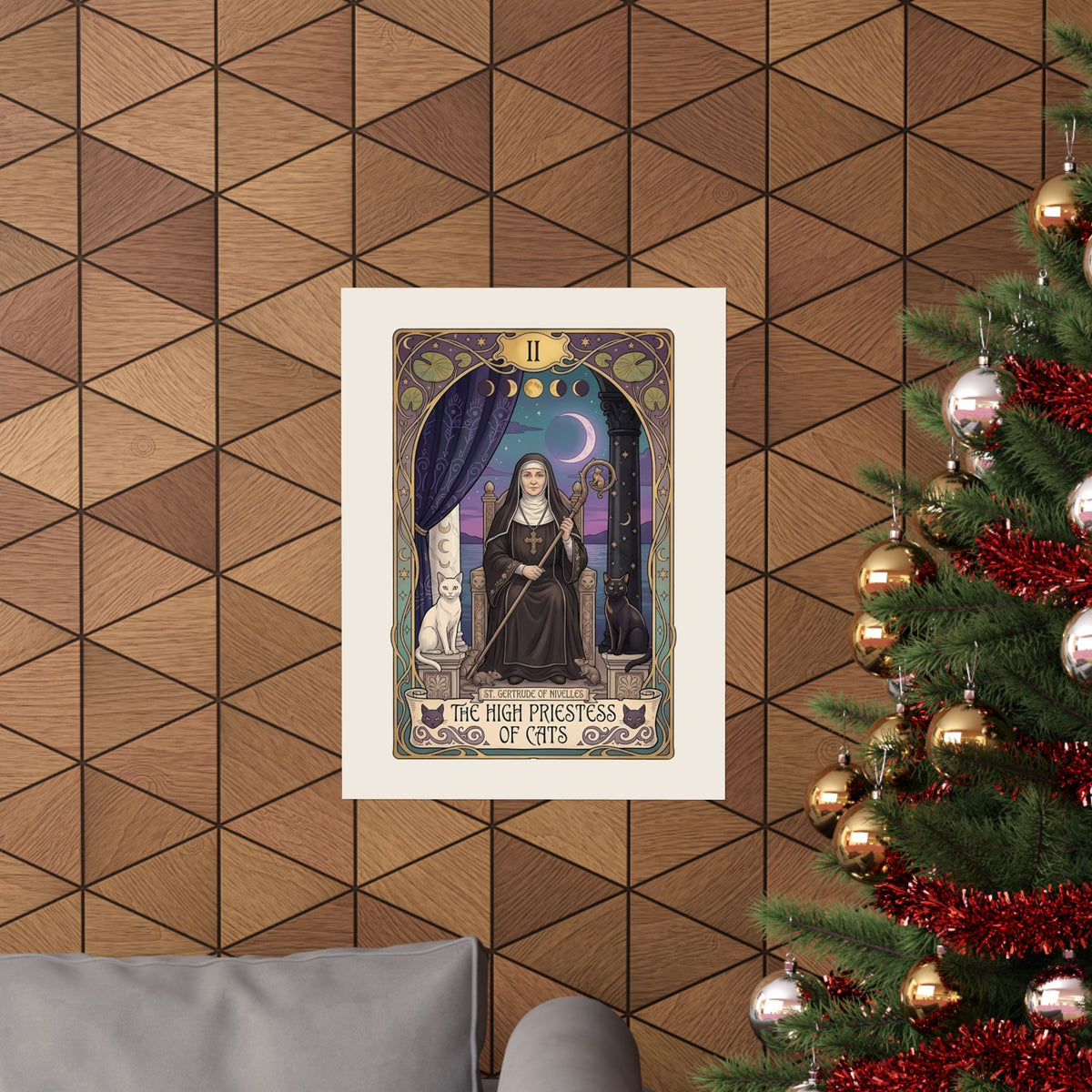 High Priestess of Cats Poster — Mystical Cat Lover Poster