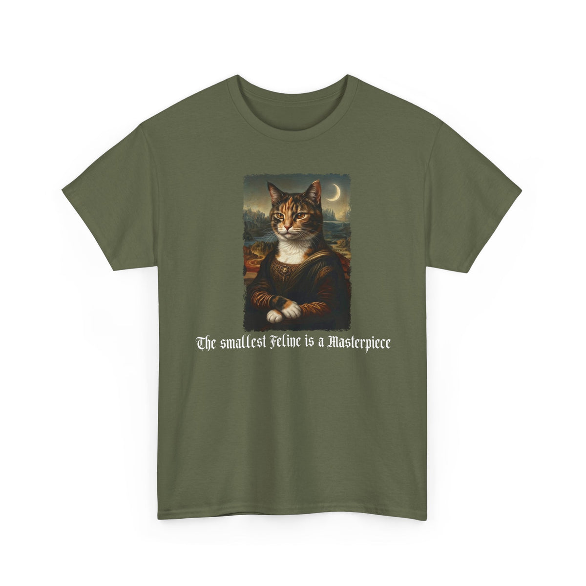 Funny Cat T-Shirt — "The Smallest Feline Is a Masterpiece"