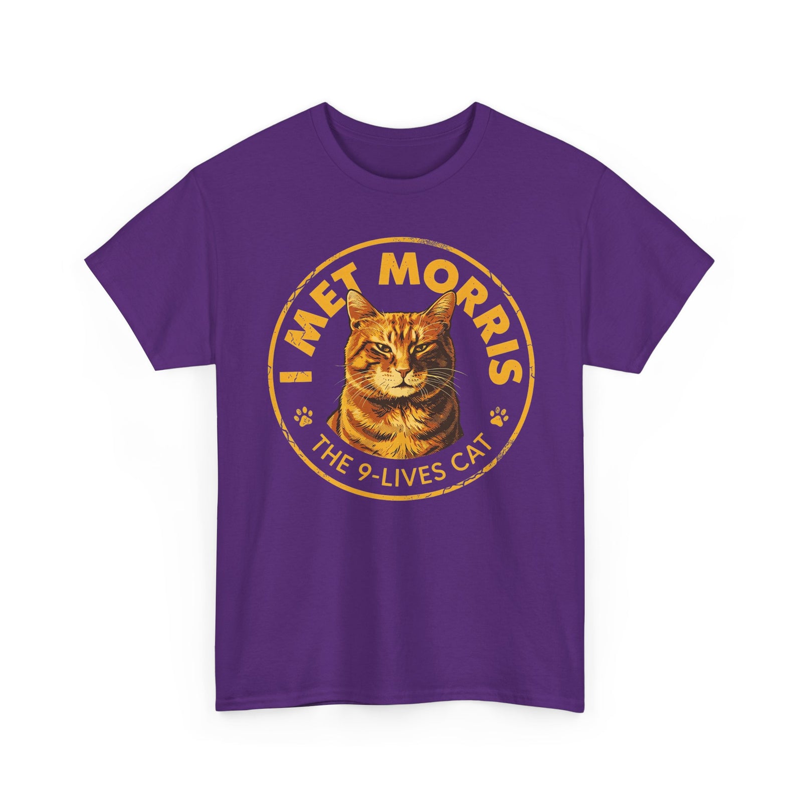 Cat T-Shirt — "I Met Morris" 9-Lives Vintage Cat Graphic Tee