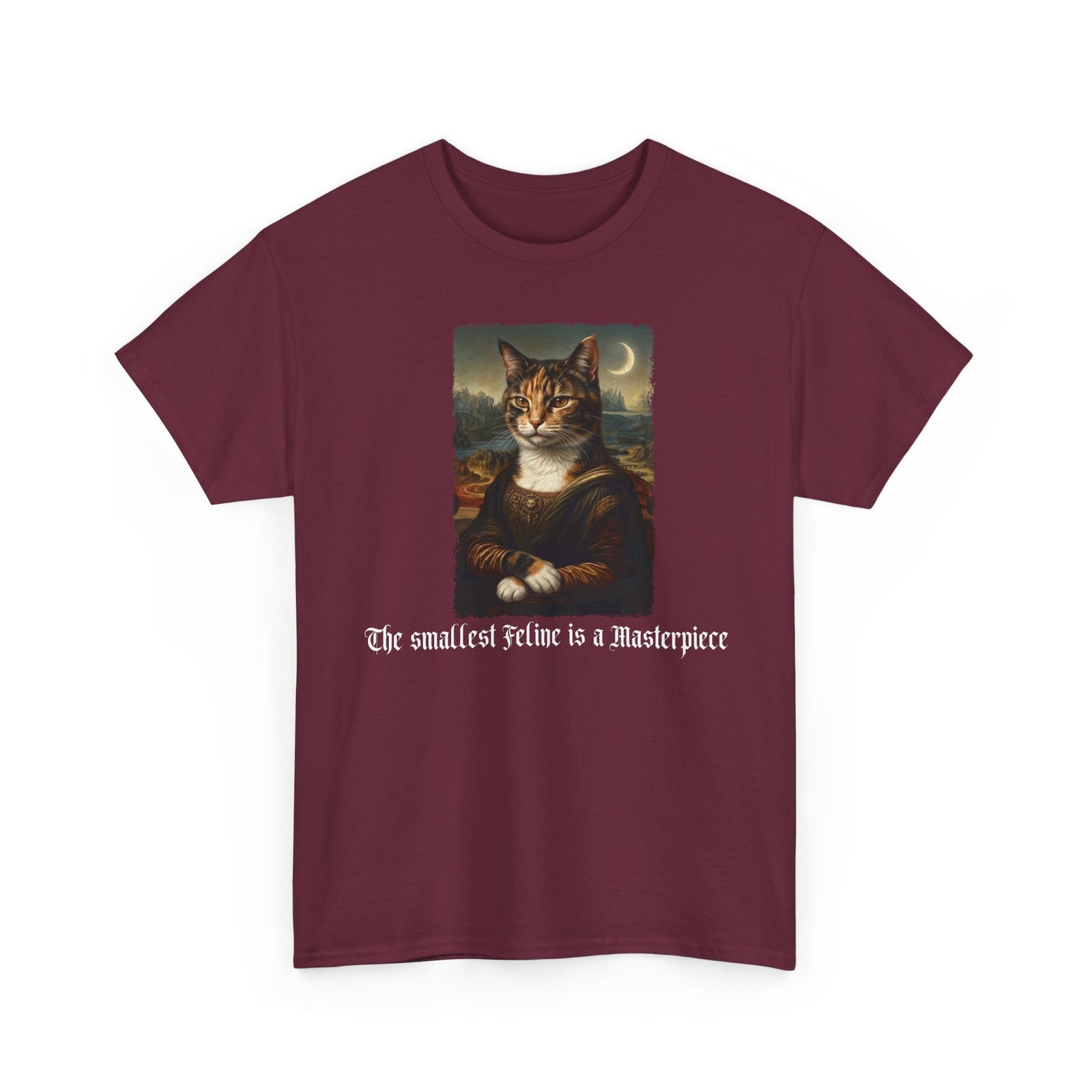 Funny Cat T-Shirt — "The Smallest Feline Is a Masterpiece"