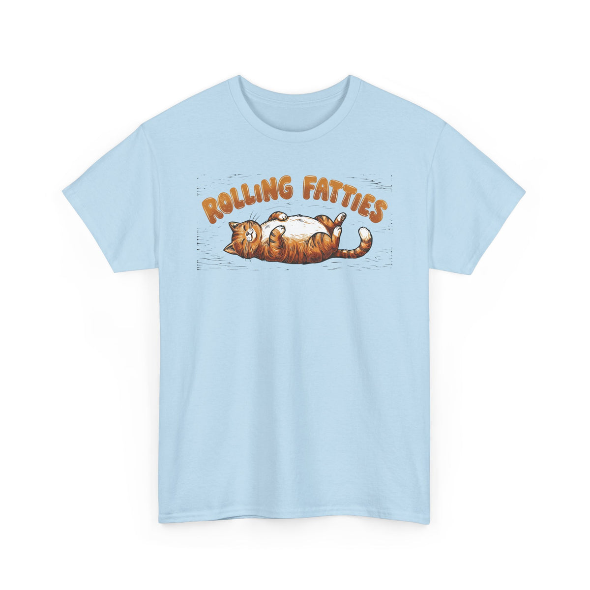 Rolling Fatties Cat T-Shirt — Cute Cartoon Cat Graphic Tee