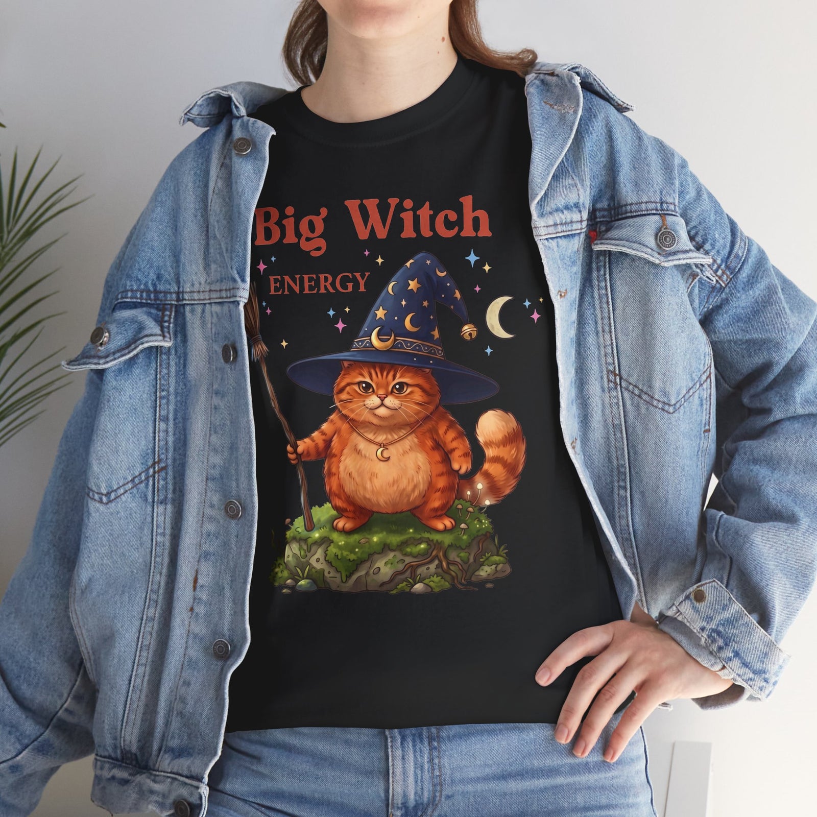 Big Witch Energy Orange Tabby Cat — Whimsical Witchy Artwork