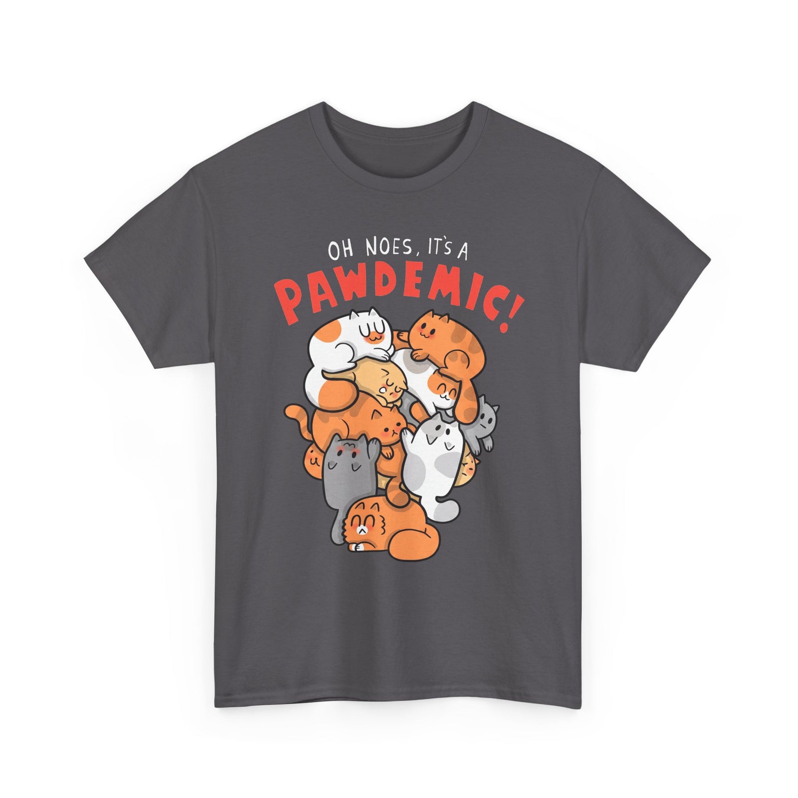 Pawdemic Cat T-Shirt – Cute Cat Pile Graphic Tee