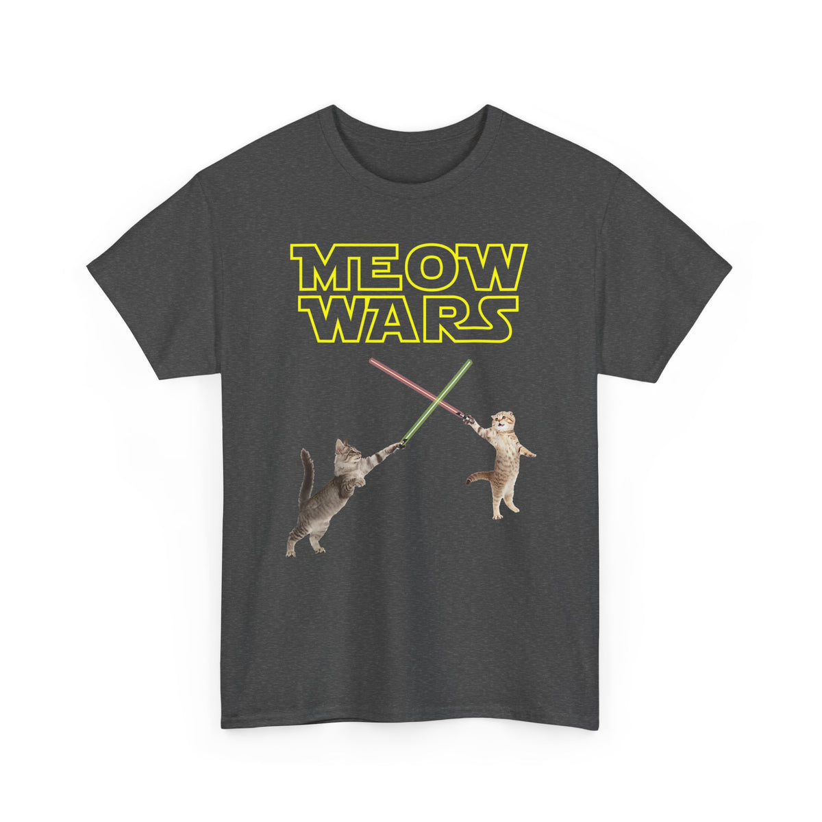 Meow Wars T-Shirt — Funny Cat Lightsaber Tee