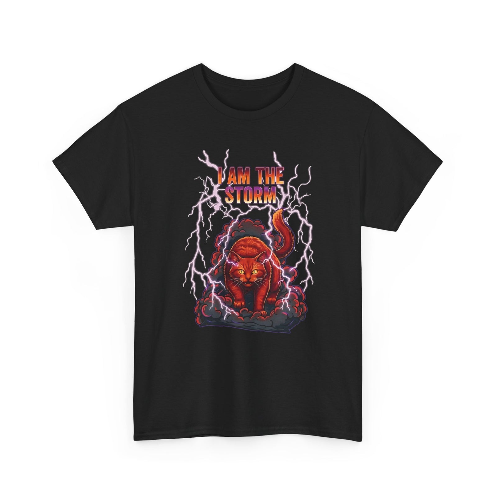 I Am The Storm Cat T-Shirt — Bold Cat Graphic Tee