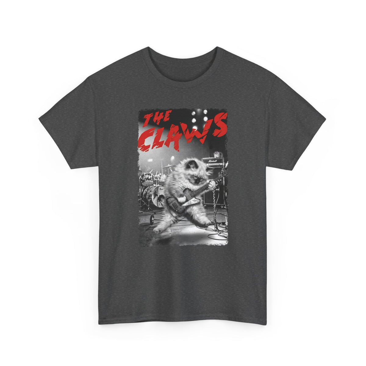 The Claws Cat Rock T-Shirt — Retro Cat Graphic Tee