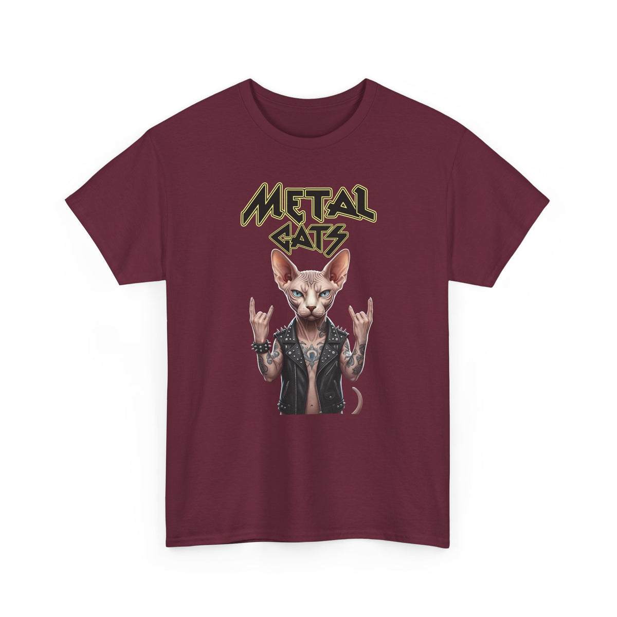 Metal Cats T-Shirt — Heavy Metal Cat Graphic Tee