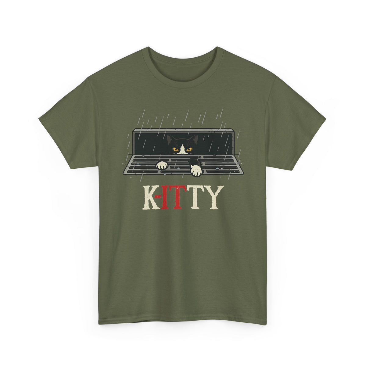 Kitty Window Tee — Cute Rainy Cat Graphic T-Shirt
