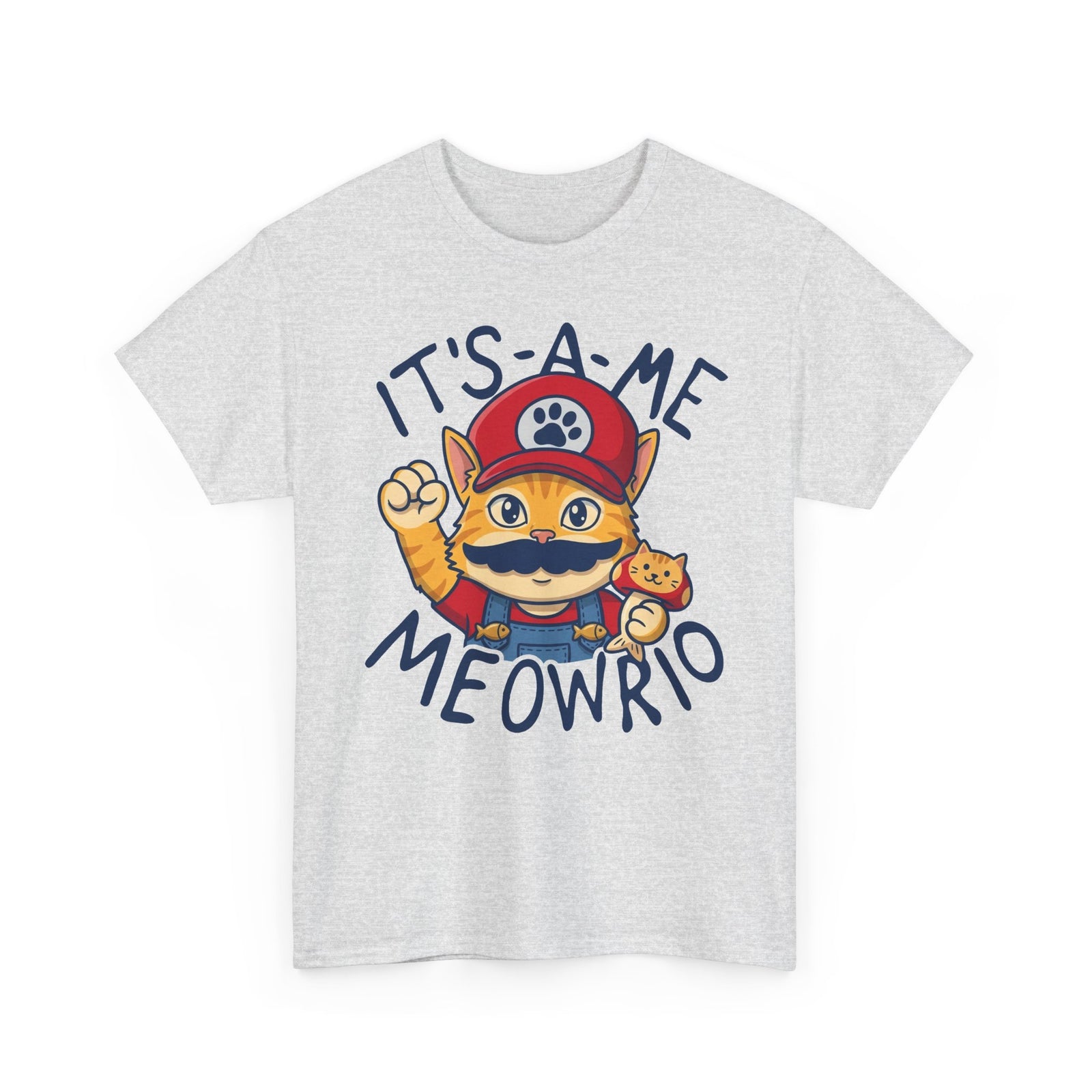 It's-a Me Meowrio T‑Shirt — Cute Gamer Cat Graphic Tee